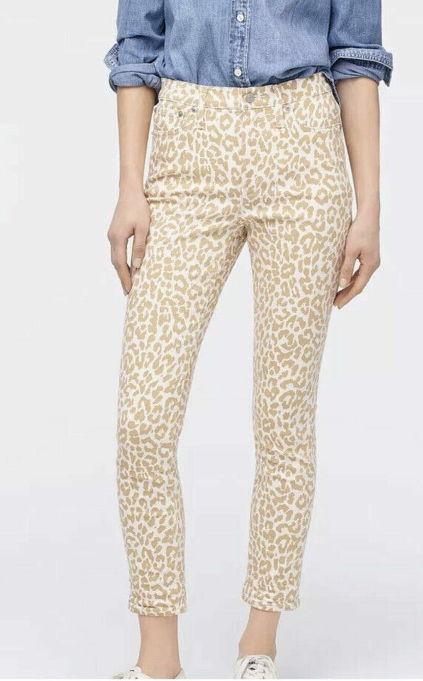 J.Crew Safari Leopard High-Rise Jeans 29